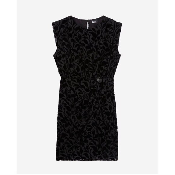 The Kooples Dresses & Skirts - The Kooples Short Black Devore Velvet Dress Size S Cocktail